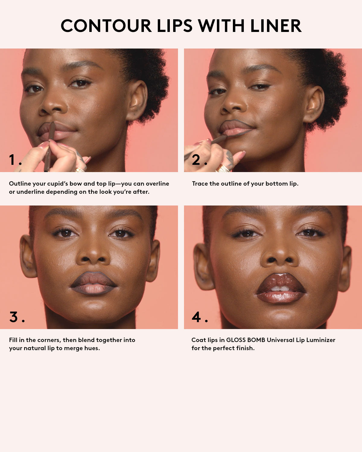 Trace'd Out Longwear Waterproof Pencil Lip Liner — Rose Amber